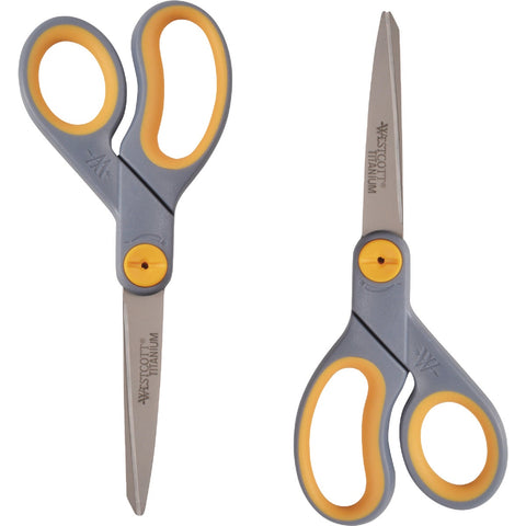 Westcott 8 In. Straight Titanium Bonded Scissors; Mfg #13901-035