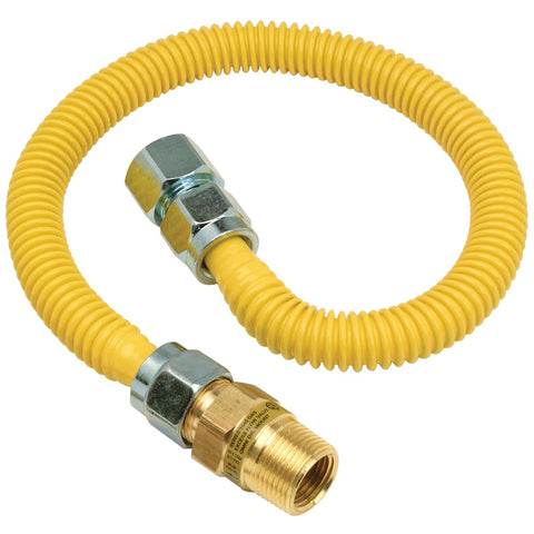 Dormont 5/8 In. OD x 1/2 In. ID Coated SS Gas Connector, 3/4 In. FIP x 1/2 In. MIP; Mfg #XL30C-423MV6TS-36B-101