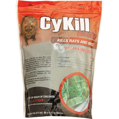 CyKill Rat And Mouse Poison Blocks; Mfg #112825