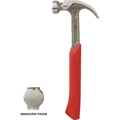 Milwaukee Curved Steel Handle Claw Hammer; Mfg #48-22-9080