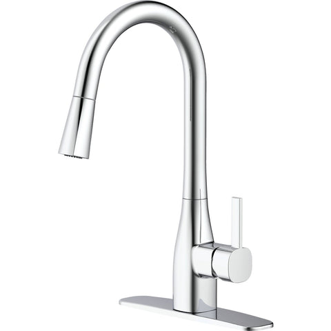 Home Impressions Single Handle Pull Down Kitchen Faucet; Mfg #FP4AF316CP-JPA9