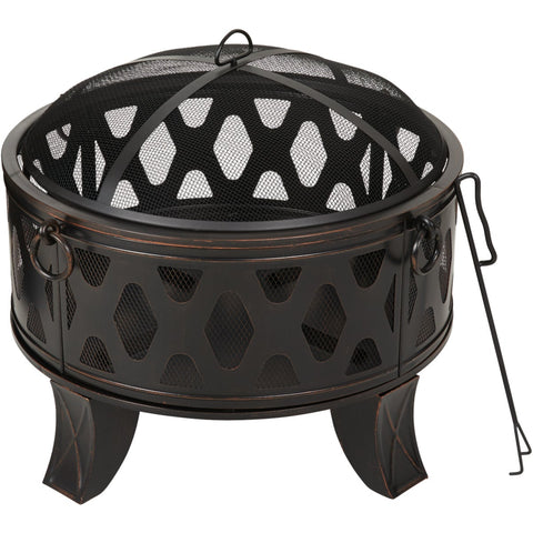 Outdoor Expressions 26 In. Dia. Round Fire Pit; Mfg #FT-5679B