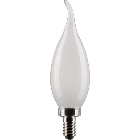 Satco CA10 Candelabra Base Traditional Look LED Decorative Light Bulb; Mfg #S21843