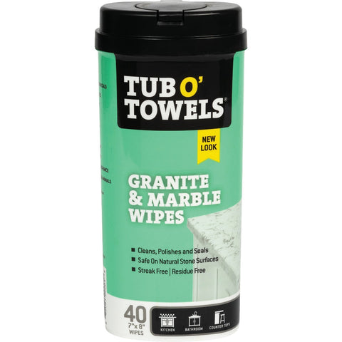 Tub O' Towels Granite & Marble Polishing Wipes; Mfg #TW40-GR
