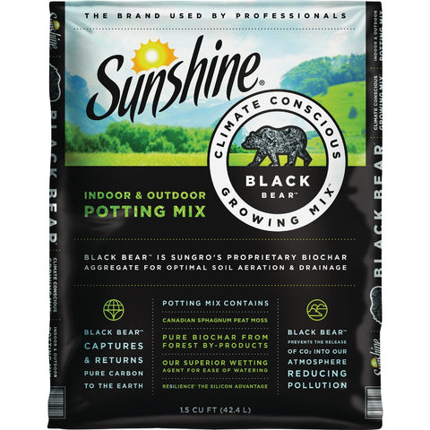 Sunshine Black Bear Potting Soil Mix; Mfg #132115.CFL001.5P