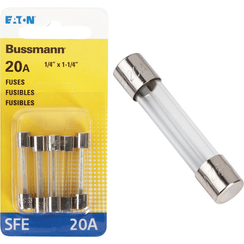 Bussmann Glass Tube Automotive Fuse; Mfg #BP/SFE-20-RP