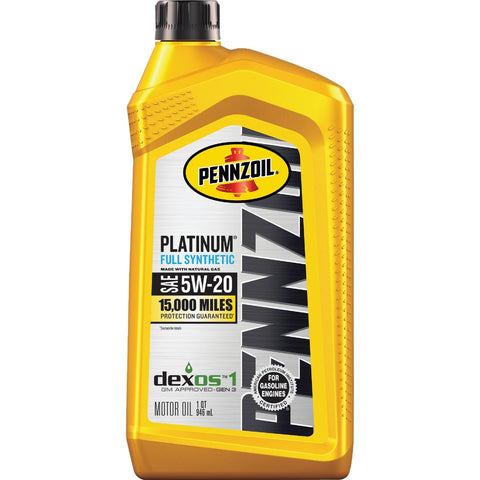 Pennzoil Platinum Full Synthetic PurePlus Motor Oil; Mfg #550022686