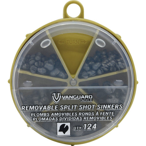 Vanguard 125-Piece Removable Split Shot Sinker Kit; Mfg #VREMSS-124