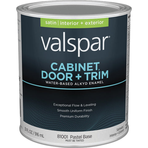 Valspar Cabinet, Door & Trim Waterborne Alkyd Interior/Exterior Enamel; Mfg #028.0081001.005