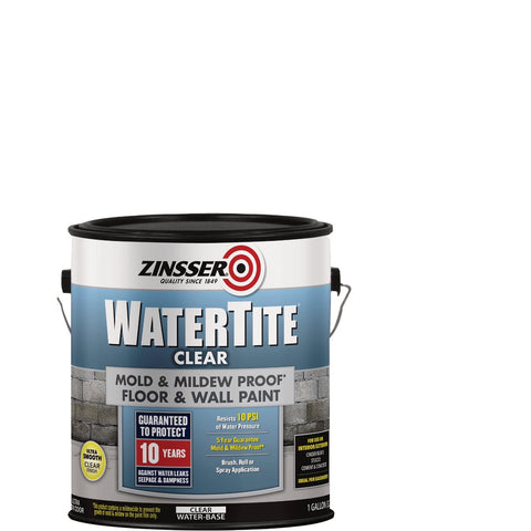 Zinsser WaterTite Mold & Mildew Proof Clear Floor and Wall Paint; Mfg #306607