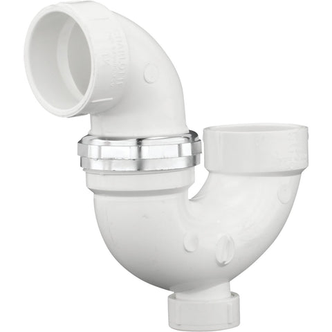 Charlotte Pipe Adjustable P-Trap with Union and Cleanout; Mfg #PVC 00709X 0600HA