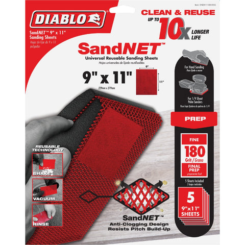 Diablo SandNet 9 In. x 11 In. Sandpaper; Mfg #DND911180H05G