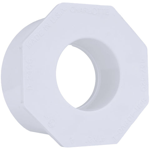 Charlotte Pipe SPGxS Reducing PVC Bushing; Mfg #PVC 02107  4000HA