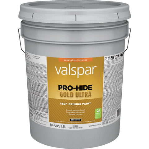 Valspar Pro-Hide Gold Ultra Zero VOC Latex Semi-Gloss Interior Wall Paint; Mfg #028.0064000.008
