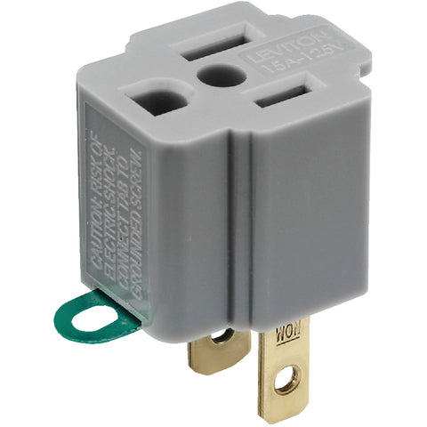 Leviton Grounding Cube Tap Outlet Adapter; Mfg #028-274
