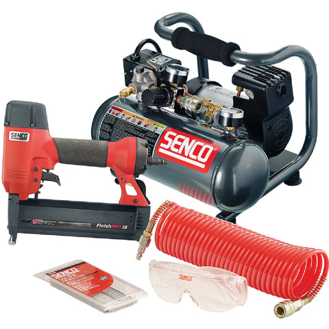 Senco FinishPro Brad Nailer & Compressor Combo Kit; Mfg #PC0947