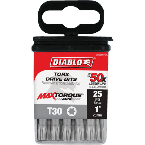 Diablo Insert Impact Screwdriver Bit; Mfg #DT301P25