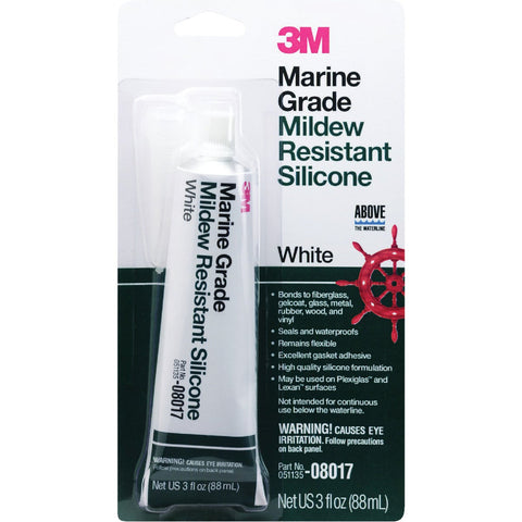 3M Marine Grade Mildew-Resistant Silicone Sealant; Mfg #08017