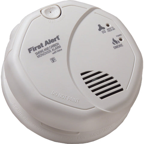 First Alert Hardwired Carbon Monoxide & Smoke Alarm w/Voice Alert; Mfg #SC7010BV