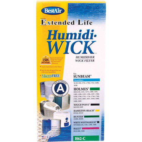 BestAir Extended Life Humidi-Wick H62 Humidifier Wick Filter; Mfg #H62-PDQ-4