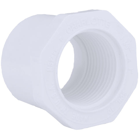 Charlotte Pipe SPGxT Reducing PVC Bushing; Mfg #PVC 02108  1000HA