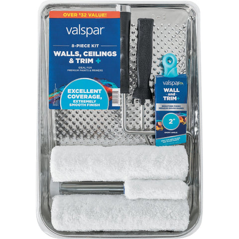 Valspar Walls, Ceilings and Trim+ Microfiber Paint Roller Kit; Mfg #889905980