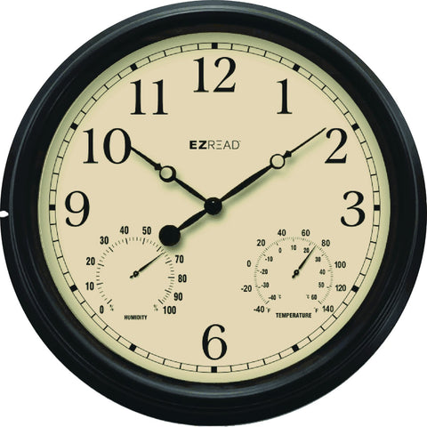 EZRead Clock Thermometer & Hygrometer; Mfg #850-0057