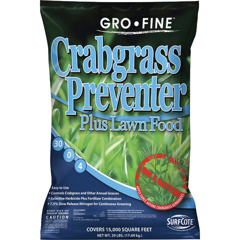 Gro-Fine Lawn Fertilizer With Crabgrass Preventer; Mfg #GF11591