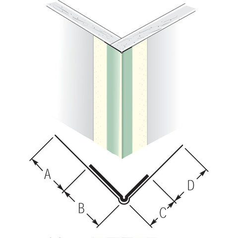 Beadex Paper Faced Metal Outside Drywall Corner Bead; Mfg #B1XWEL8