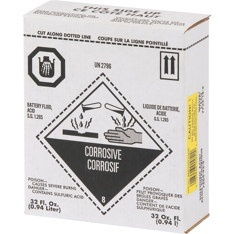 Cycleacid 1 Qt. Battery Acid; Mfg #ACID-1Q