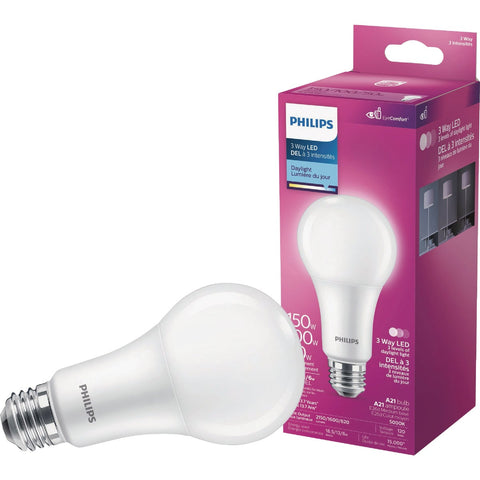 Philips 3-Way A21 LED Light Bulb; Mfg #580191