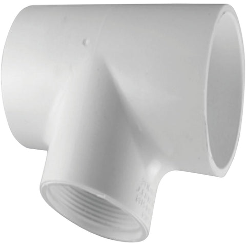 Charlotte Pipe Schedule 40 Pressure Solvent X Threaded Tee; Mfg #PVC 02401  1400HA