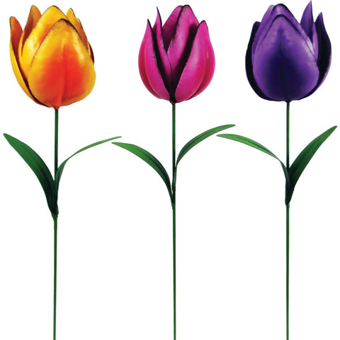 Alpine Tulip Stake Lawn Ornament; Mfg #QEL828A