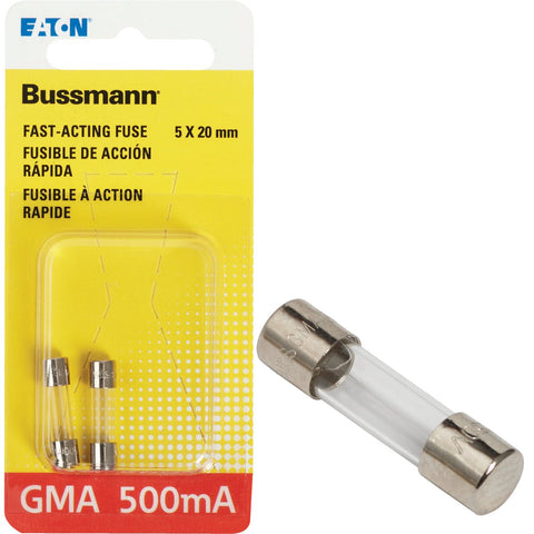 Bussmann GMA Electronic Fuse; Mfg #BP/GMA-500MA