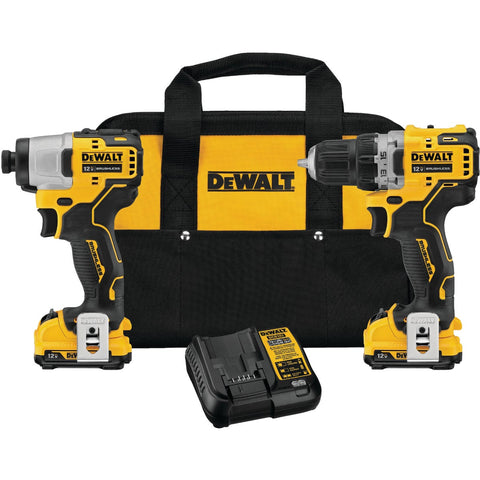 DeWalt 12V MAX Li-Ion Drill & Impact Cordless Tool Combo Kit; Mfg #DCK221F2