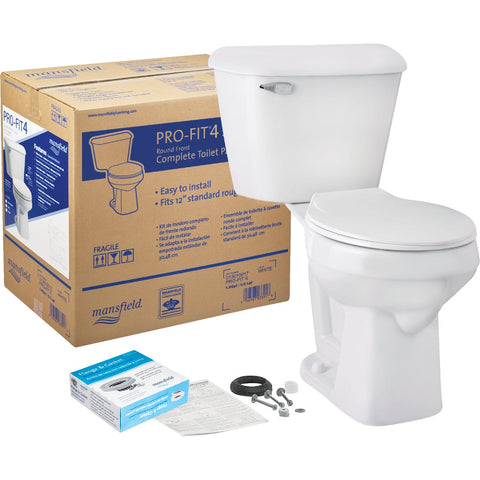 Mansfield Pro-Fit 4 ADA SmartHeight 1.28 GPF Complete Toilet; Mfg #4117CTK