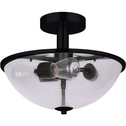 Home Impressions 16.5 In. Semi-Flush Mount Ceiling Light Fixture; Mfg #ISF370A03BK-B