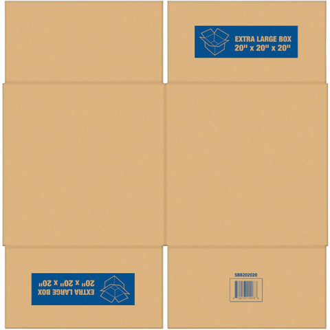 Square Built Cardboard Moving Box; Mfg #SBB202020