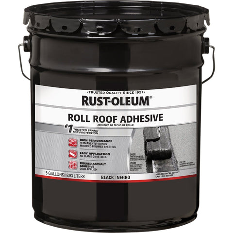 Rust-Oleum Roll Roof Adhesive, Black; Mfg #347432