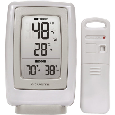AcuRite Wireless Temperature Trend Indoor & Outdoor Thermometer; Mfg #00611A4