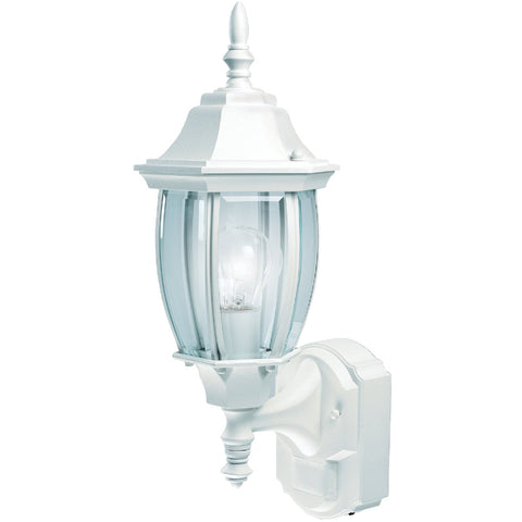 Heath Zenith Motion Activated Incandescent Outdoor Wall Light Fixture; Mfg #HZ-4192-WH