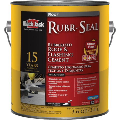 Black Jack Rubr-Seal Rubberized Roof & Flashing Cement; Mfg #6148-9-34