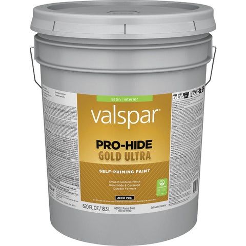 Valspar Pro-Hide Gold Ultra Zero VOC Latex Satin Interior Wall Paint; Mfg #028.0063002.008