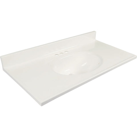Modular Vanity Tops Oval Vanity Top w/Non-Drip Edge; Mfg #1937OH103111B010110