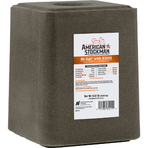 American Stockman Hi-Salt With EDDI Mineral Block; Mfg #85414