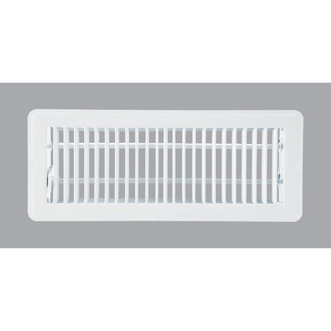 Home Impressions Steel Floor Register; Mfg #1FL0412WH-NH
