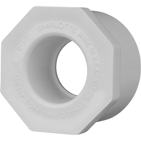 Charlotte Pipe SPGxS Reducing PVC Bushing; Mfg #PVC 02107  1300HA