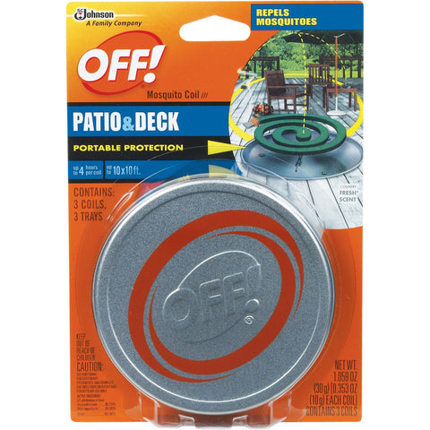 OFF! Patio & Deck Mosquito Repellent Coil; Mfg #73079