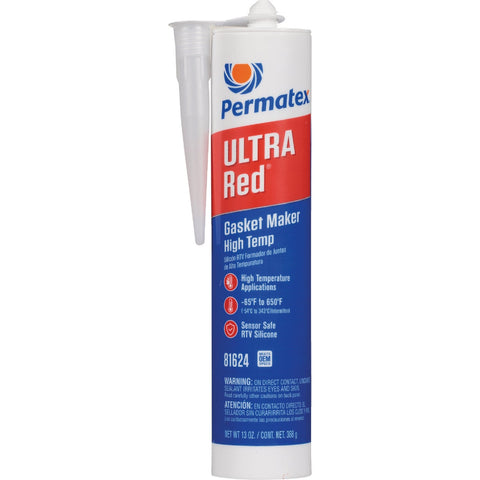Permatex Ultra Red Silicone Gasket Maker; Mfg #81624