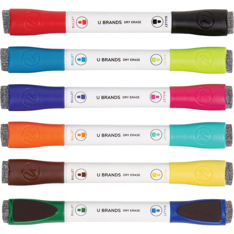 U Brands Magnetic Double Ended Chisel Tip Dry Erase Marker; Mfg #507U06-24